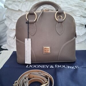 Dooney & Bourke Domed Satchel In Elephant NWT!